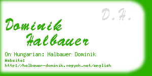 dominik halbauer business card